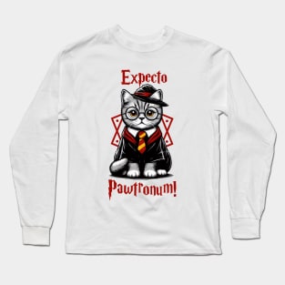 Hairy Pawter | Cat | Hero | Protagonist | Witch | Magic | Spells Long Sleeve T-Shirt